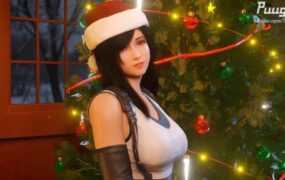 【人妻】蒂法的圣诞礼物-观音坐莲与奶交“Tifa's Christmas gift 2021”【100M】